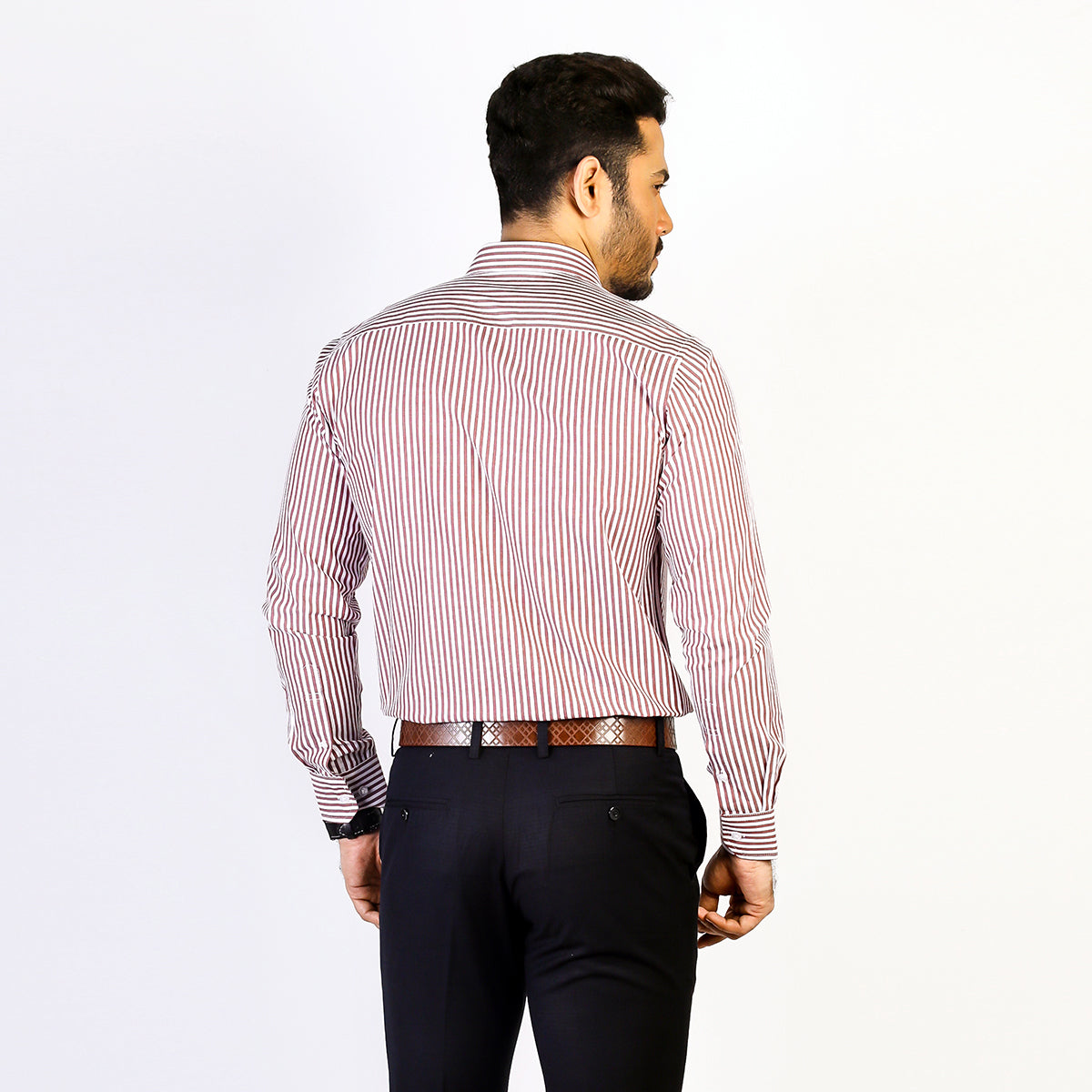 Shirt:Full Sleeve_Regular Fit_Stripe_342#1