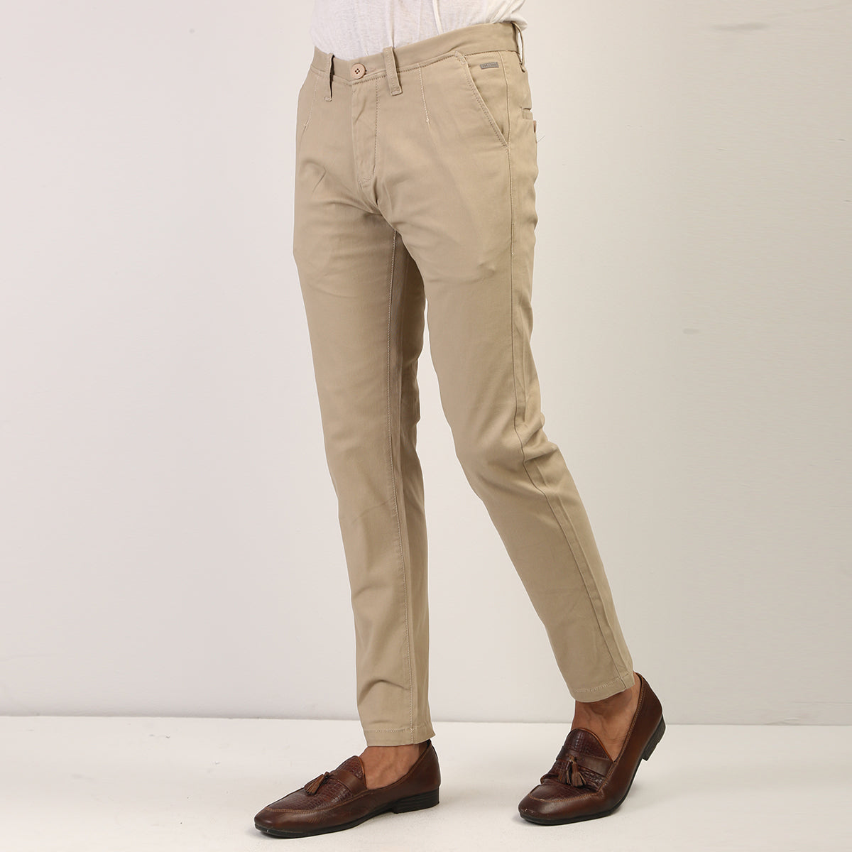 Pants:Gabardine_Semi Fit_Solid_202#2