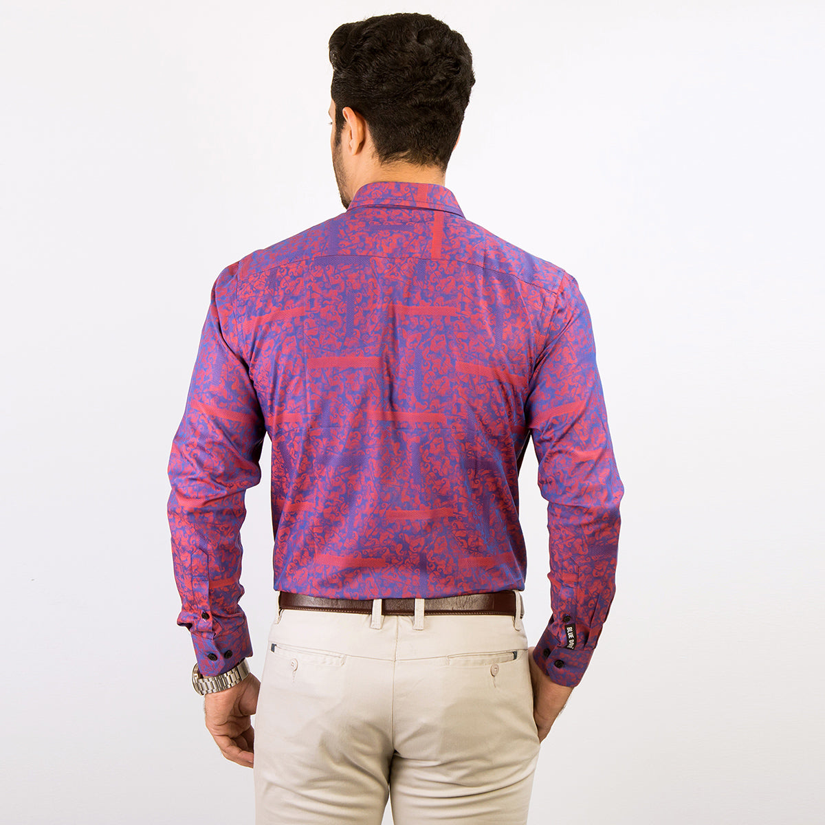 Shirt:Full Sleeve Blue Door_Regular Fit_ Print_265#2