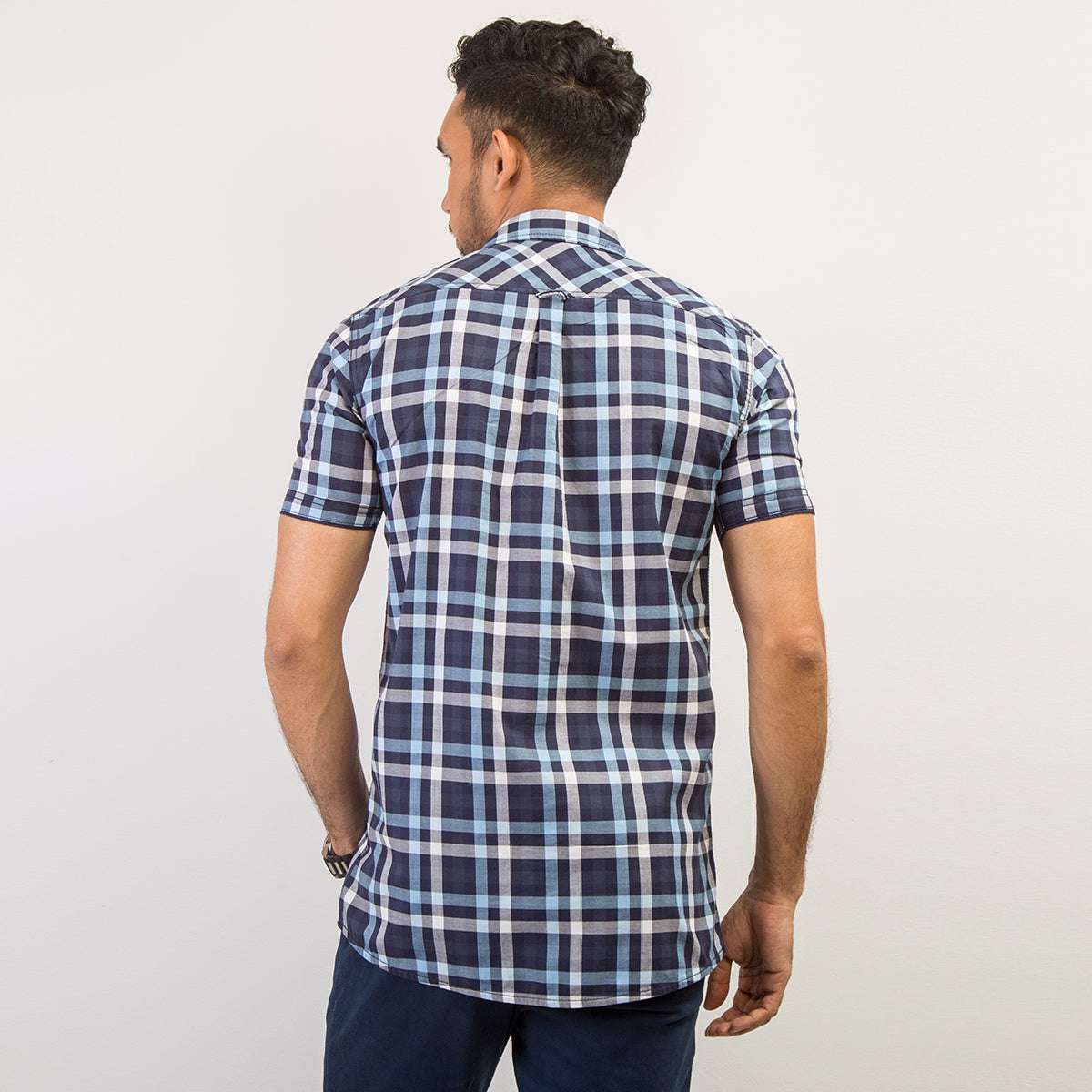 Shirt:Short Sleeve_Trendy Fit_Check_173#2