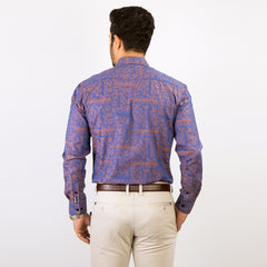 Shirt:Full Sleeve Blue Door_Regular Fit_ Print_265#1