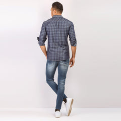 Shirt:Full Sleeve_Trendy Fit_  Check_395#1