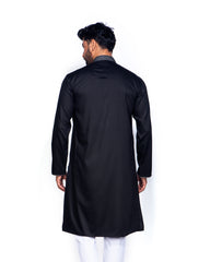 Black Regular Fit Panjabi for Men 172#4