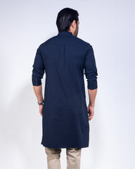 Men's Blue Casual Panjabi - Stretch Fabric 266#3
