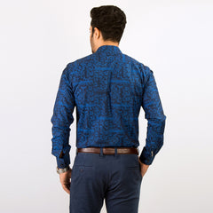 Shirt:Full Sleeve Blue Door_Regular Fit_ Print_265#3