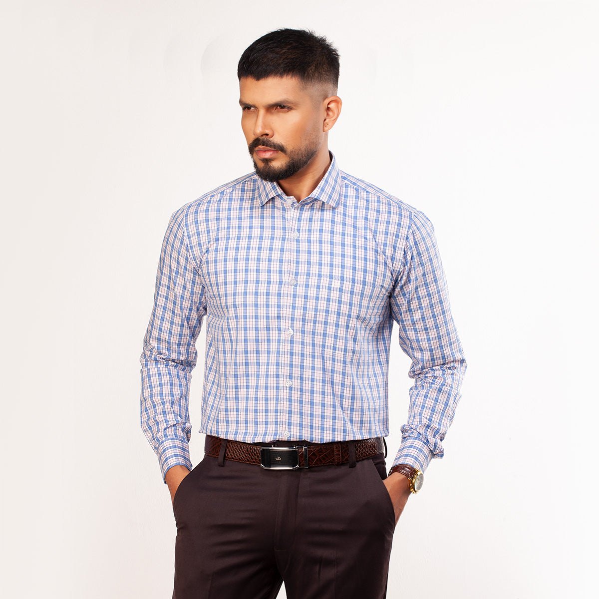 Shirt:Full Sleeve_Regular Fit_Check_365#2