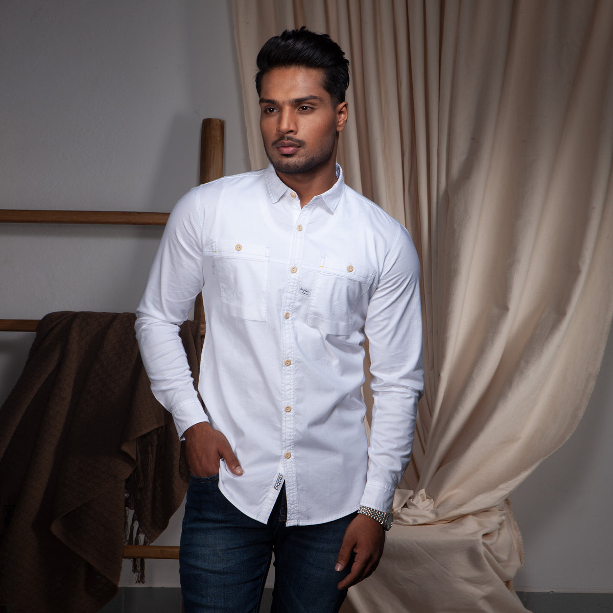 Shirt:Full Sleeve_Trendy Fit_ Solid_445#2