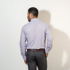 Shirt:Full Sleeve Blue Door_Regular Fit_ Stripe_276#1