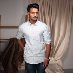 Shirt:Full Sleeve_Trendy Fit_ Solid_404#1