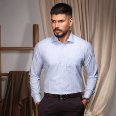 Shirt:Full Sleeve_Regular Fit_Stripe_341#1