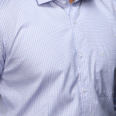 Shirt:Full Sleeve Blue Door_Regular Fit_ Check_308#1