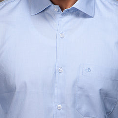 Shirt:Full Sleeve Blue Door_Regular Fit_ Dobby_310#1