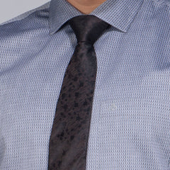 Shirt:Full Sleeve Blue Door_Regular Fit_Dobby_313#3