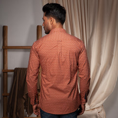 Shirt:Full Sleeve_Trendy Fit_ Print_444#1