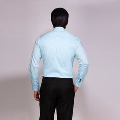 Shirt:Full Sleeve Blue Door_Regular Fit_Dobby_314#1