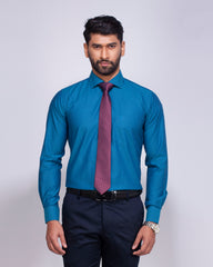 Blue Door Midnight Dobby Formal Shirt – Regular Fit