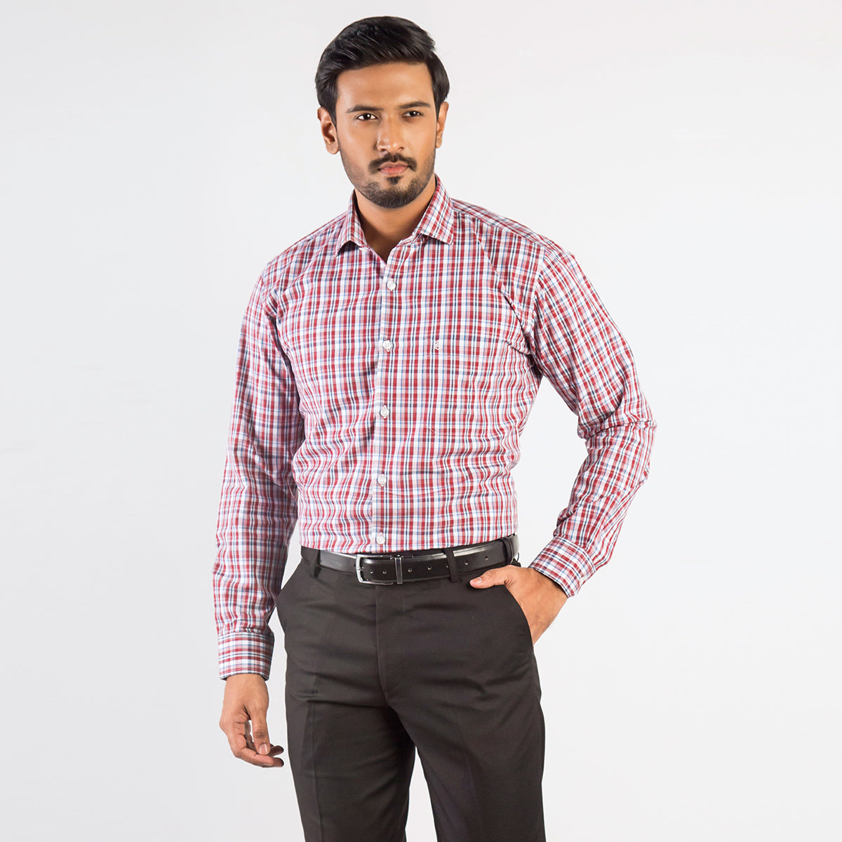 Shirt:Full Sleeve_Regular Fit_Check_329#1