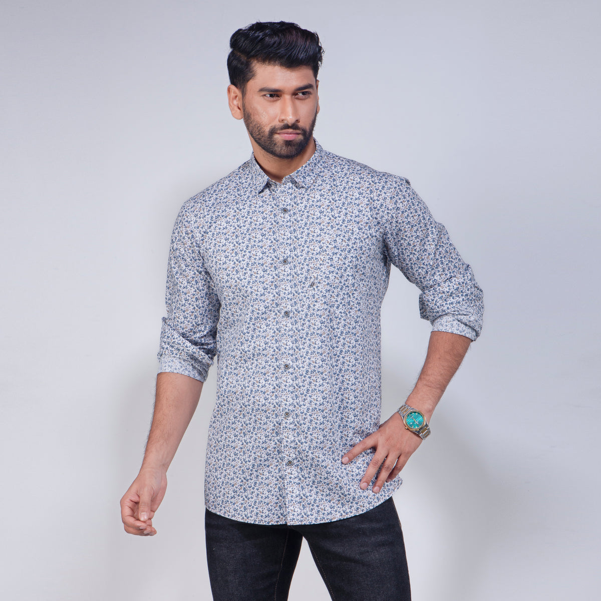 Casual Shirt:Full Sleeve_Trendy Fit_Print_463#2