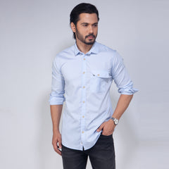 Casual Shirt:Full Sleeve_Trendy Fit_Solid_461#1