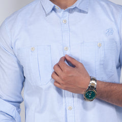 Casual Shirt:Full Sleeve_Trendy Fit_Solid_456#1