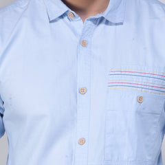 Casual Shirt:Full Sleeve_Trendy Fit_Solid_455#1