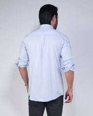 Men's Sky Blue Casual Shirt 461#1