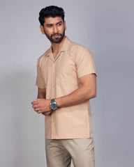 Regular Fit Cuban collar shirt by Dorjibari