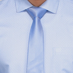 Shirt:Full Sleeve Blue Door_Regular Fit_Dobby_311#1