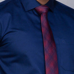 Shirt:Full Sleeve Blue Door_Regular Fit_Self Print_304#1