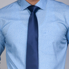 Shirt:Full Sleeve Blue Door_Regular Fit_Dobby_321#1