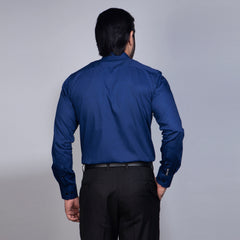 Shirt:Full Sleeve Blue Door_Regular Fit_Self Print_304#1
