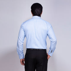 Shirt:Full Sleeve Blue Door_Regular Fit_Dobby_311#1