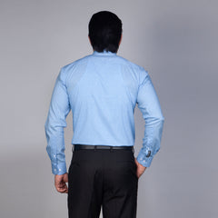 Shirt:Full Sleeve Blue Door_Regular Fit_Dobby_321#1