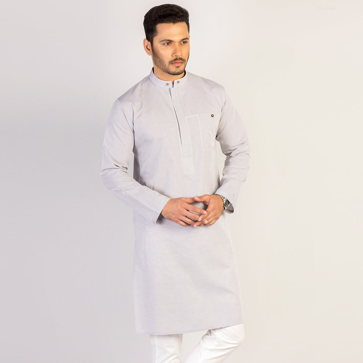 Panjabi:Semi Fit_Solid-Slub_321#1