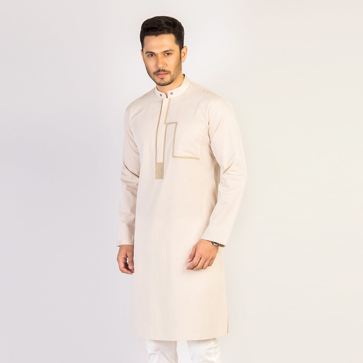 Panjabi:Semi Fit_Solid-Slub_321#3