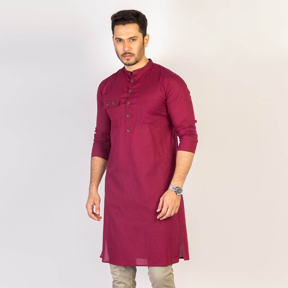 Panjabi: Trendy Fit_Solid_251#3