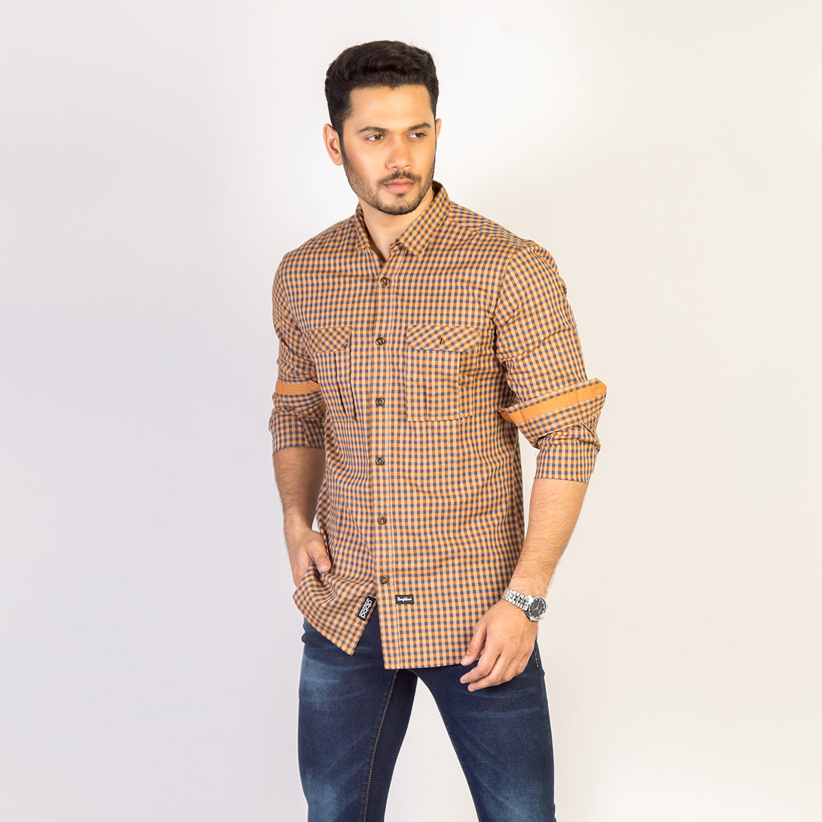 Shirt:Full Sleeve_Trendy Fit_Check_427#1