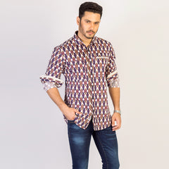 Shirt:Full Sleeve_Trendy Fit_ Print_435#1