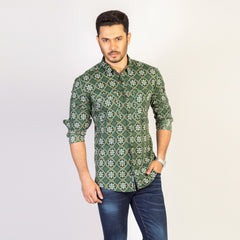 Shirt:Full Sleeve_Trendy Fit_ Print_436#2