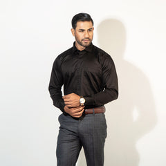 Shirt:Full Sleeve Blue Door_Regular Fit_ Solid_281#1