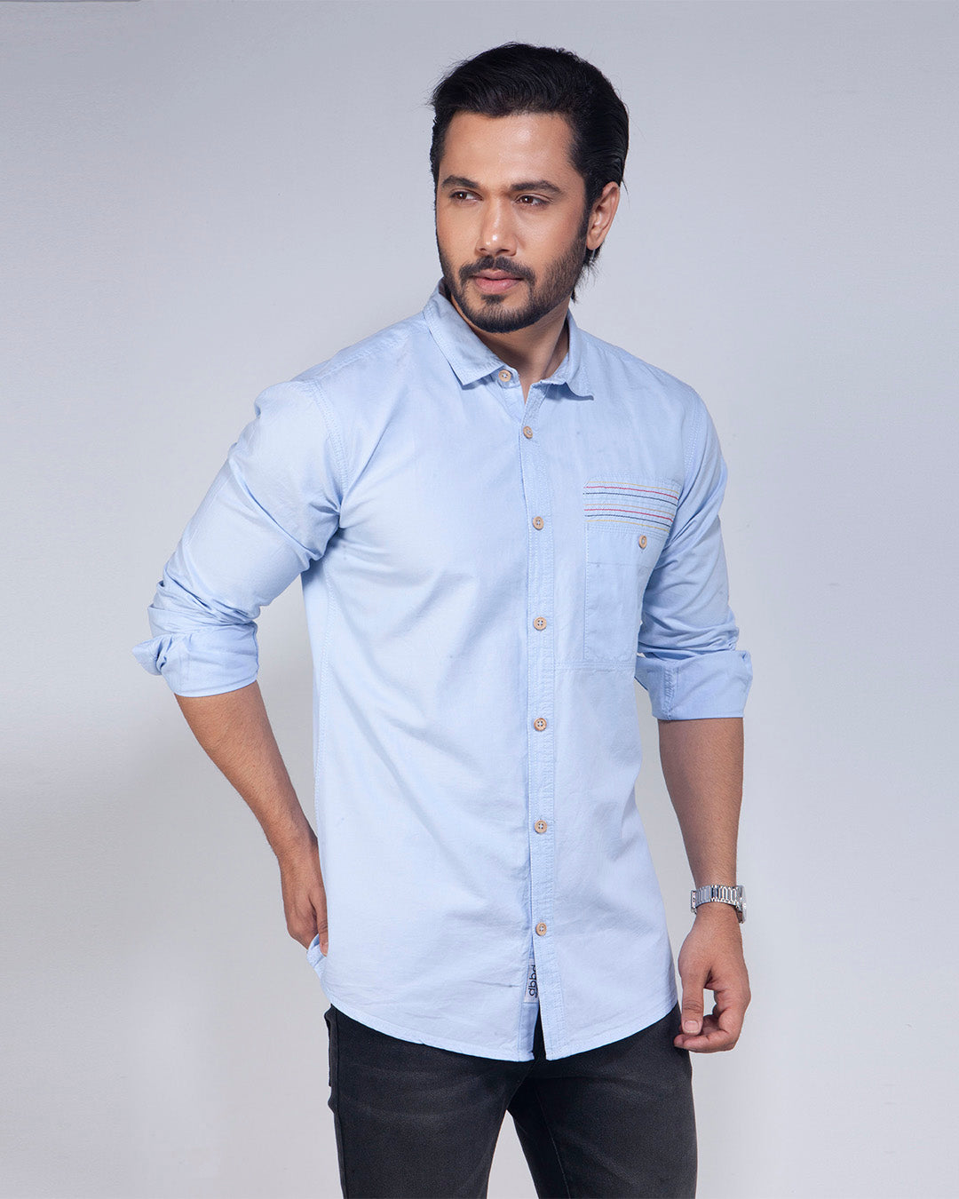 Men's Sky Color Casual Shirt