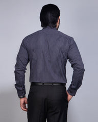 Men's Regular Fit Stripe Formal Shirt 383#2