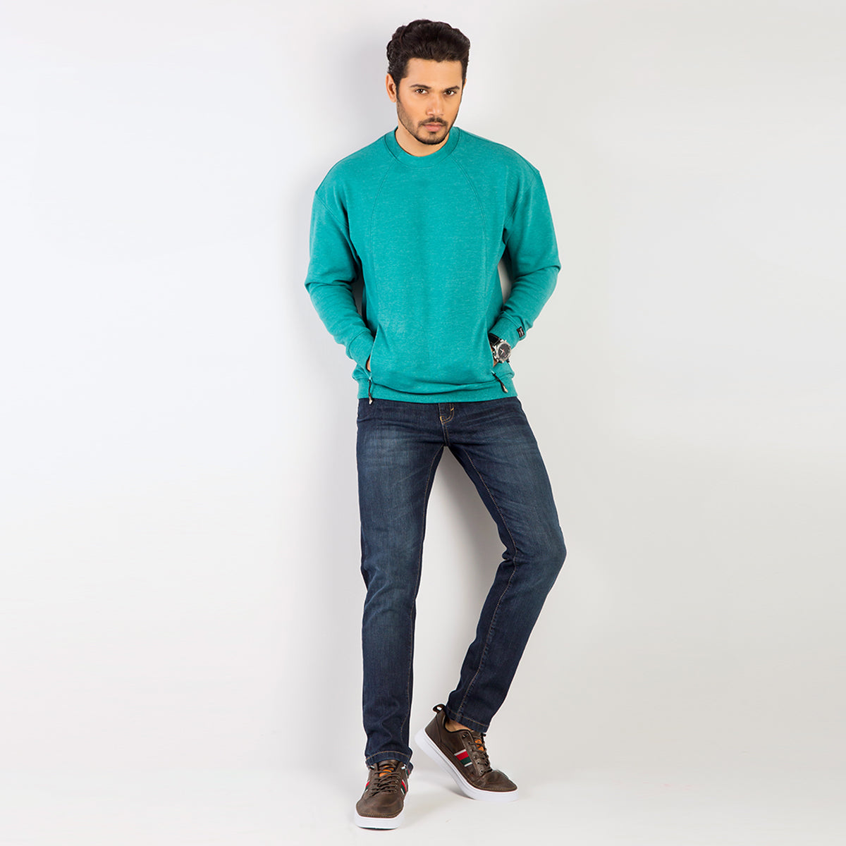 Sweatshirt: Semi Fit_Solid_101#2